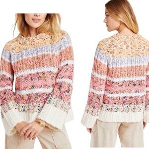 ANTHROPOLOGIE Kahlo Chunky Knit Sweater Size XL